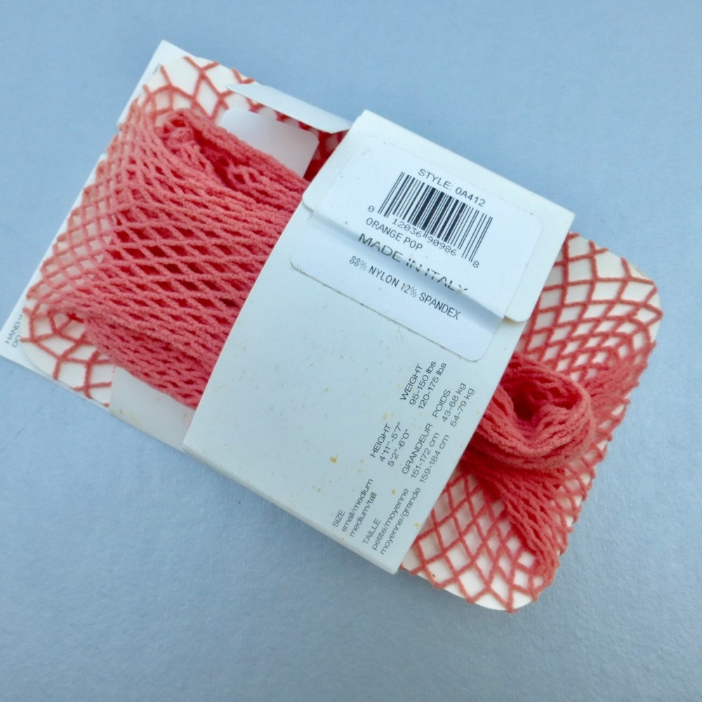 Peach Fishnet Pantyhose DKNY Slightly Imperfect* - Picture 8 of 8